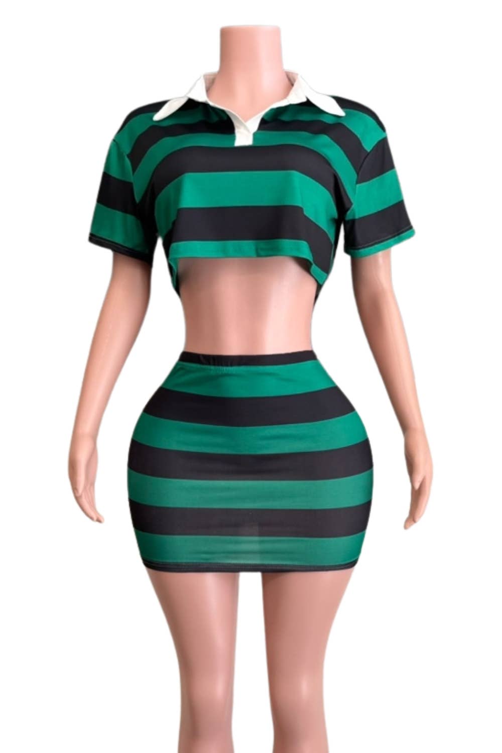 NESSA SKIRT SET :NAVY/GREEN