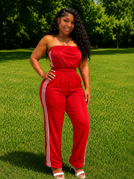 TRACK ME DOWN JUMPSUIT (RED)