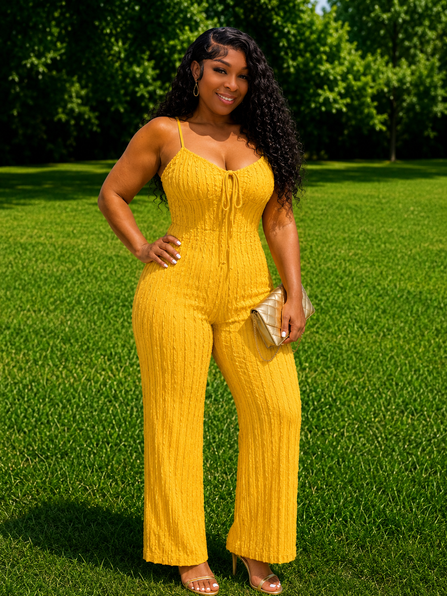 DATE NIGHT JUMPSUIT (YELLOW)
