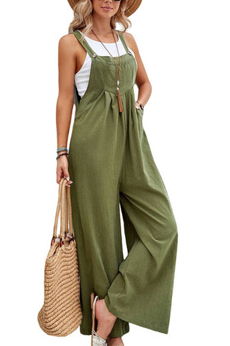 Mid-waist retro solid color loose casual fashion suspenders: Pink / (XXXL) 1
